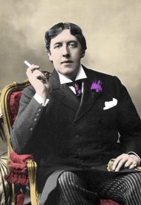 Portrait of writer Oscar Wilde. 19th century photograph