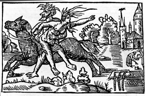 The Devil Takes Away a Witch from a Horse and Takes Her to Hell by Unknown artist