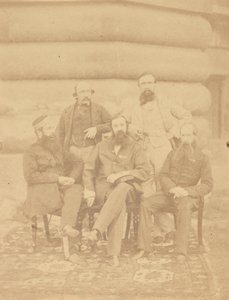 Group Portrait of Five Men, India by Unknown artist/maker