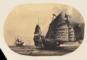 Photographic Copy of a Drawing of a Chinese Junk Ship by Unknown artist/maker