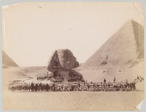 42nd Highlanders in front of the Sphinx at Giza, Egypt by Unknown photographer