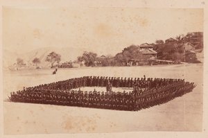 4th Gurkha (Rifle) Regiment formed up in square