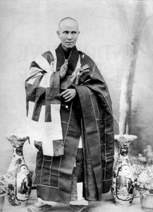 Annamese Bonze in Cochinchina, Indochina, c. 1900 (b/w photo) by Unknown photographer