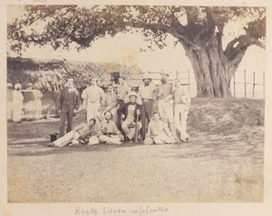 Army cricket team, Calcutta by Unknown photographer