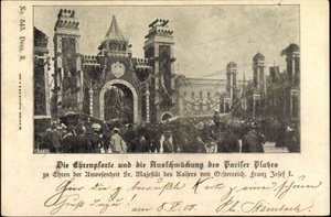 Berlin, Franz Josef I at the Pariser Platz, Honorary Gate