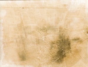 British aerial reconnaissance photographs recording the positions of trenches on the Western Front during the First World War by Unknown photographer