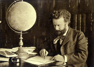 Camille Flammarion at her work table by Unknown photographer