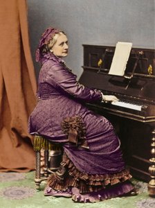 Clara Schumann (1819-1896), German pianist and composer, at the piano - Portrait of Clara Schumann, wife of Robert Schumann. by Unknown photographer