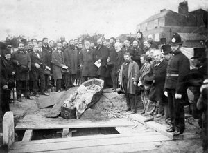 Exhumation of the Body of Ugo Foscolo in the Cemetery of Chiswick in 1871 by Unknown photographer