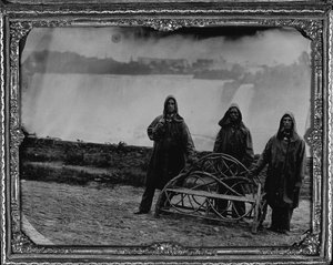 Group portrait at Niagara Falls, c.1855 by Unknown photographer