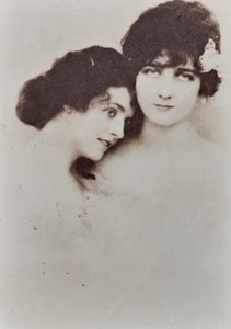 Half-Length Portrait of Two Young Women in an Affectionate Pose