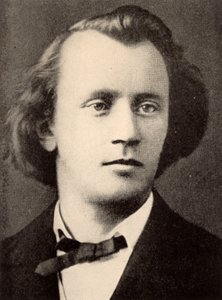 Johannes Brahms (1833-1897) German composer, halftone in 1866 by Unknown photographer