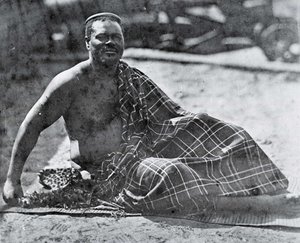 King Cetshwayo in exile at Cape Town by Unknown photographer