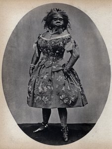 The Monsters, the dog woman. Photography, late 19th century, Paris. Coll. Selva.