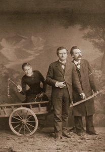 Paul Ree, Lou Andreas-Salome, and Friedrich Nietzsche in May 1882 by Unknown photographer