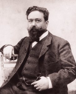 Portrait of Isaac Albeniz (1860-1909), Spanish pianist and composer. Photography, 1886