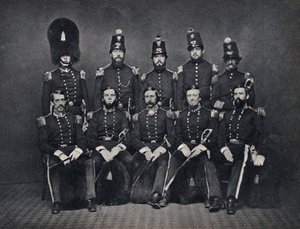 Portrait of the Officers of the Belgian National Guard by Unknown photographer