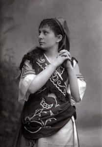 Portrait of the soprano Elisabeth Janvier in Le Tribut de Zamora by Charles Gounod in 1881. by Unknown photographer
