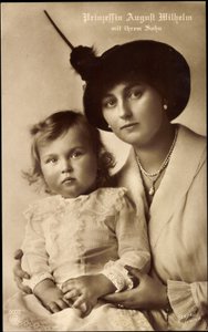 Princess August Wilhelm with Son by Unknown photographer