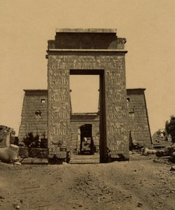 Propylon and Pylon in the Valley of the Rams, Temple of Ramses IV in Thebes, 1880