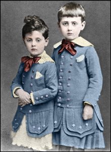 Robert and Marcel Proust as children in 1877 by Unknown photographer