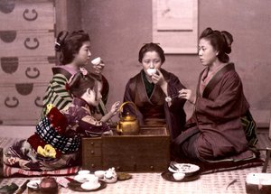 Tea at home, Japan, late 19th century - Foreign Missions Archive by Unknown photographer