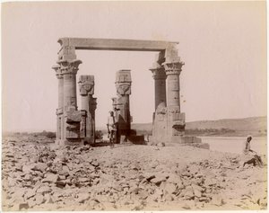 The Roman Kiosk of Qertassi, Seen from the East, Egypt by Unknown photographer