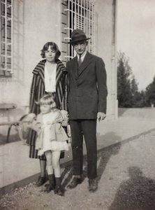 Three members of the Torrigiani family at the Villa in Vico d