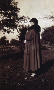 Vintage photograph of a French woman in hat and coat, c.1920 by Unknown photographer
