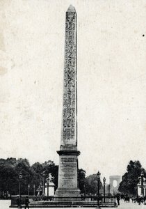 View of the Luxor Obelisk settled on Place de la Concorde in 1836 by Unknown photographer