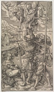Mercenaries and A Woman with Death in a Tree by Urs I Graf
