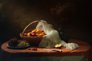 Classic Fruit Still Life by UstinaGreen