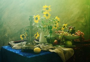 Elegant Still Life Sunflowers