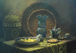 Rustic Still Life Table by UstinaGreen