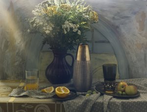 Wildflowers and Fresh Fruit