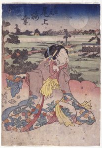 Onoe Baiko in the Role of the Shinzo Takao by Utagawa (1786 1865) Kunisada