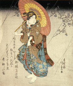 Iwai Kumesaburo II in the role of a lover