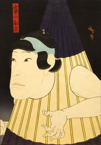 Unidentified Actor in the Role of an Umbrella Monster by Utagawa Hirosada