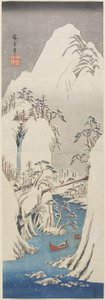 Kiso Gorge in Snow by Utagawa Hiroshige