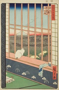 Asakusa Rice Fields and Torinomachi Festival, No.101 from the series One Hundred Famous Views of Edo by Utagawa Hiroshige