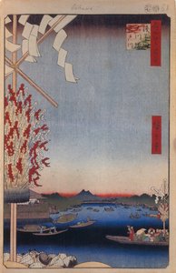 Asakusa River, Miyato River, Great Riverbank One Hundred Famous Views of Edo, 1856-1858