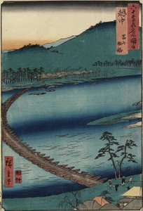 Boat Bridge at Toyama, Etchu Province