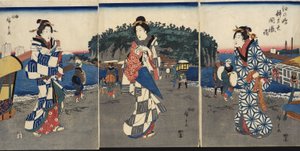 Ceremony Unveiling the Icon at Benzaiten, Enoshima by Utagawa Hiroshige