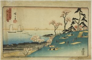 Cherry Blossoms at Goten Hill, from the series "Famous Places in Edo" by Utagawa Hiroshige