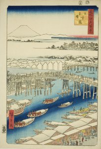 Clear Weather After Snow at Nihon Bridge, from the series "One Hundred Famous Views of Edo" by Utagawa Hiroshige