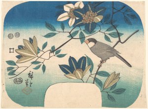 Clematis and Bird by Utagawa Hiroshige