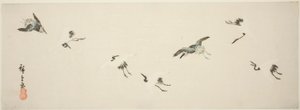 Cranes in Flight by Utagawa Hiroshige