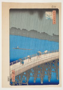 Downpour at Ohashi Bridge, Atake, from the Series 