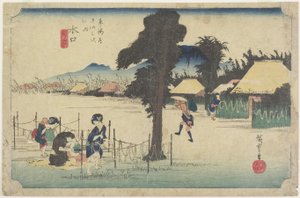 Drying Gourd Shavings, Minakuchi, c. 1833