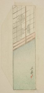 Envelope of Woman Behind Sliding Screens by Utagawa Hiroshige